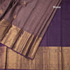 Lilac Purple Silk Saree With Zari Buttas And Gold Zari Border