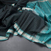 Black Stripes Silk Saree And Thread Border