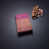 Dark Onion Pink Silk Saree With Chakra Buttas And gold Zari Border