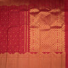 Red Silk Saree With Small Zari Buttas And Zari Border
