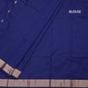 Semi Silk Royal Blue Silk Saree With Small Buttas And Zari Border