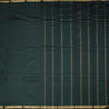 Semi Silk Bottle Green Checked Silk Saree And Zari Border