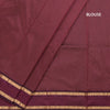 Semi Silk Wine Colour Checked Silk Saree And Rettapet Border