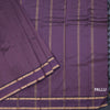 Semi Silk Purple Checked Silk Saree And Rettapet Border