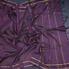 Semi Silk Purple Checked Silk Saree And Rettapet Border