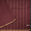 Semi Silk Maroon Checked Silk Saree And Zari Border 02