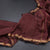 Semi Silk Maroon Checked Silk Saree And Zari Border 02