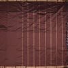 Semi Silk Cinnamon Brown Checked Silk Saree And Zari Border