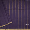 Semi Silk Brinjal Violet Checked Silk Saree And Zari Border