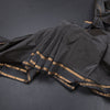 Semi Silk Grey Checked Silk Saree And Rettapet Border