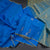 Royal Blue Borderless Silk Saree With Zari Buttas