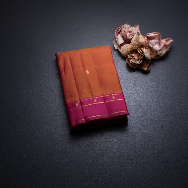 Shot Colour Silk Saree With Zari Buttas And Zari Border 02