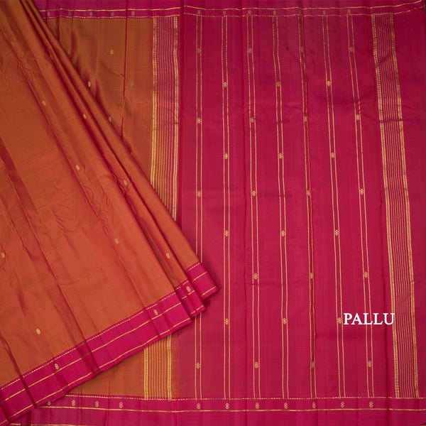 Shot Colour Silk Saree With Zari Buttas And Zari Border 02