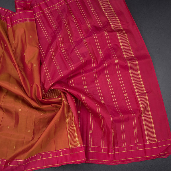 Shot Colour Silk Saree With Zari Buttas And Zari Border 02