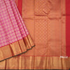 Taffy Pink Silk Saree Peacock And Chakra Buttas And Gold Zari Border