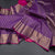 Dark Violet Silk Saree With Peacock And Chakra Buttas And Gold Zari Border