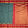 Sage Green Vairaoosi Silk Saree With Yazhi Design And Rettapet Border