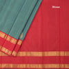 Sage Green Vairaoosi Silk Saree With Yazhi Design And Rettapet Border