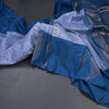 Ice Blue Thread Work Silk Saree With Leaf Design