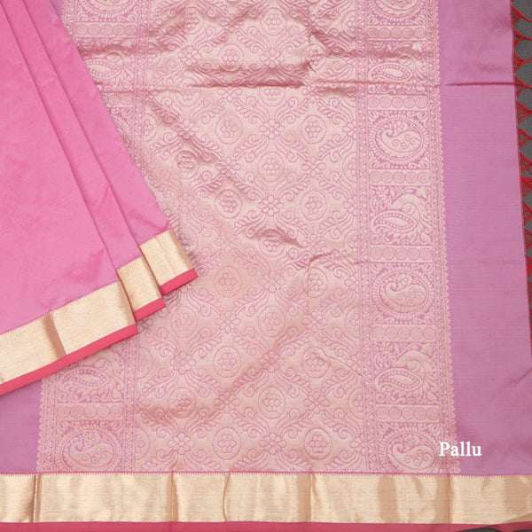 KSSMLSR42086-3-Semi-Silk-Taffy-Pink-Plain-Saree-And-Zari-Border-pallu