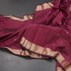 KSSMLSR42092-Semi-Silk-Maroon-Saree-With-Zari-Buttas-main