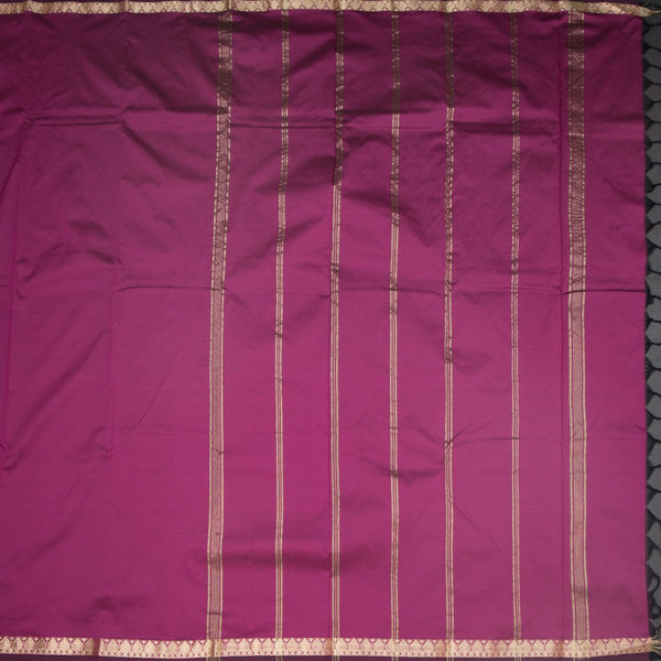 KSSMLSR42111-2-Semi-Silk-Plain-Dark-Pink-Saree-And-Zari-Border-full-veiw