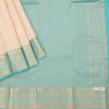 KSSMLSR42234-3-Cream-Checked-Silk-Saree-With-Peacock-And-Chakra-Buttas-And-Gold-Zari-Border-pallu
