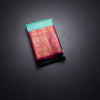 KSSMLSR42243-1-Turquoise-Blue-Zari-Checked-Silk-Saree-And-Pink-Gold-Zari-Border-fold