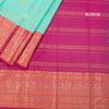 KSSMLSR42243-4-Turquoise-Blue-Zari-Checked-Silk-Saree-And-Pink-Gold-Zari-Border-blouse