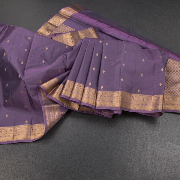 KSSMLSR42470-Purple-Silk-Saree-With-Zari-Buttas-And-Zari-Border-main