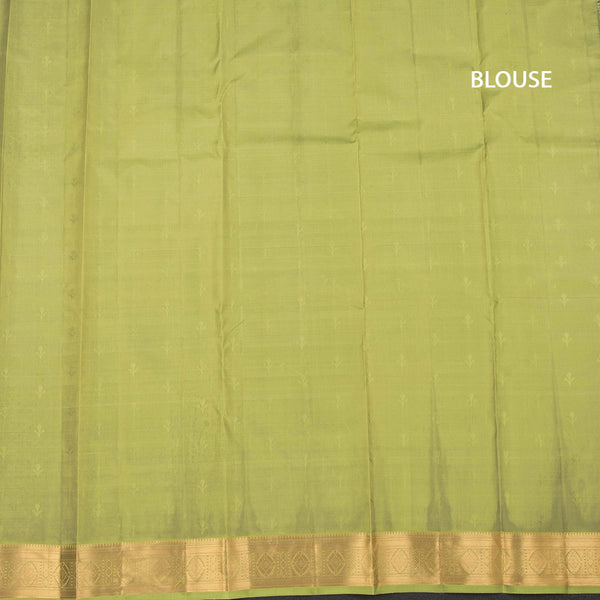 KSSMLSR42479-3-Pista-Green-Silk-Saree-With-Floral-Zari-Buttas-And-Gold-Zari-Border-02-blouse