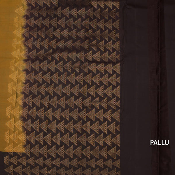 KSSMLSR42487-2-Golden-Brown-Silk-Saree-With-Zari-Buttas-And-Brown-Border-pallu