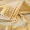 8 X 4 Plain Sandal Silk Dhoti With Angavastram and Matching Shirt Material 02