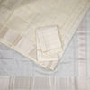 8 X 4 Zari Checked Off White Silk Dhoti With Angavastram and Matching Shirt Material 02