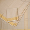 8 X 4 Light Sandal Embossed Silk Dhoti With Angavastram And Matching Shirt Material