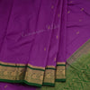 Pure Silk Purple Saree With Gold Zari Buttas And Contrast Border - Kumaran Silks