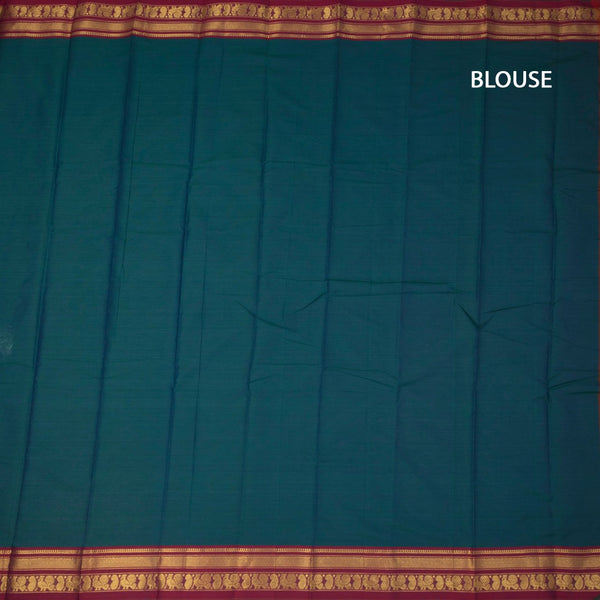 KSSRSSR42404-3-Dharwad-Cotton-Shot-Colour-Plain-Saree-And-Zari-Border-blouse