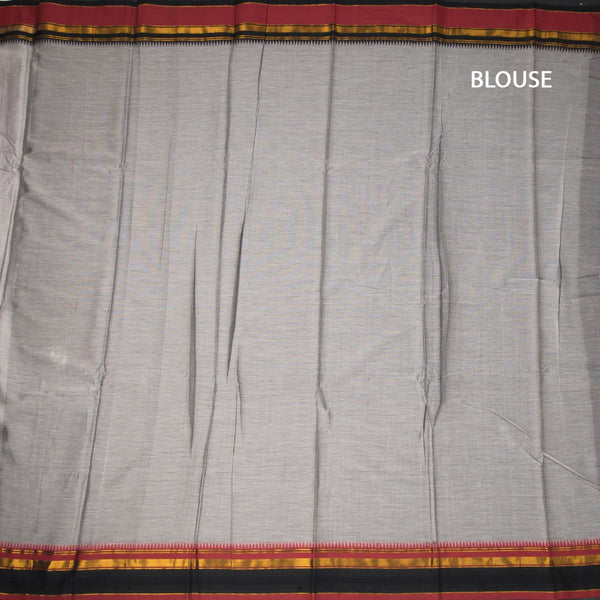 KSSRSSR42405-3-Dharwad-Cotton-Grey-Plain-Saree-And-Zari-Border-blouse