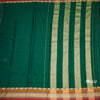 KSSRSSR42407-2-Dharwad-Cotton-Forest-Green-Plain-Saree-And-Thread-Border-pallu