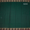 KSSRSSR42408-3-Dharwad-Cotton-Dark-Green-Plain-Saree-And-Thread-Border-blouse