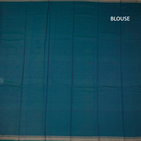 KSSRSSR42410-3-Dharwad-Cotton-Shot-Colour-Plain-Saree-And-Thread-Border-blouse