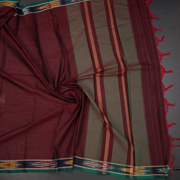 KSSRSSR42411-4-Dharwad-Cotton-Maroon-Plain-Saree-Print-With-Thread-Border-crush