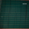 KSSRSSR42414-3-Dharwad-Cotton-Forest-Green-Saree-With-Thread-Stripes-Design-blouse