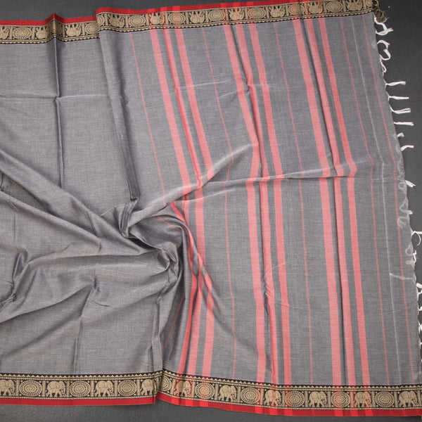 KSSRSSR42419-4-Dharwad-Cotton-Grey-Plain-Saree-And-Thread-Border-crush