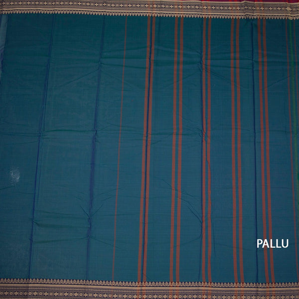 KSSRSSR42427-2-Dharwad-Cotton-Shot-Colour-Plain-Saree-And-Thread-Border-04-pallu