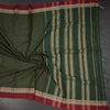 KSSRSSR42431-4-Dharwad-Cotton-Dark-Green-Checked-Saree-And-Thread-Border-crush