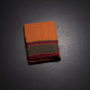 KSSRSSR42433-1-Dharwad-Cotton-Orange-Checked-Saree-And-Temple-Border-fold
