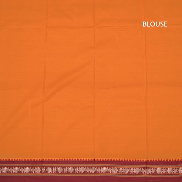 KSSRSSR42435-3-Dharwad-Cotton-Mango-Yellow-Plain-Saree-And-Temple-Border-02-blouse