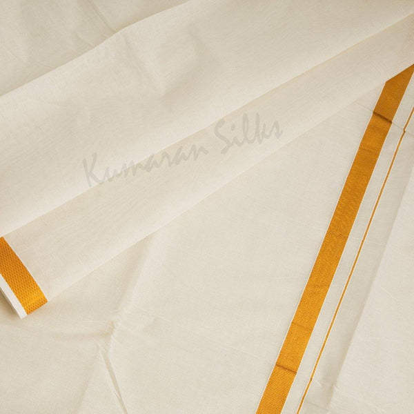 10 x 6 Unbleached Cotton Dhoti 01 - Kumaran Silks