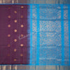 Amirthavarshini Silk Cotton Purple Saree With Chakra Buttas - Kumaran Silks